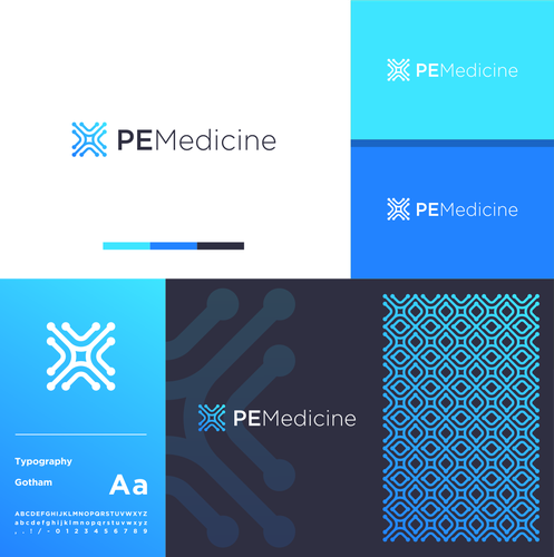 Statistics design with the title 'medical + data circuit board'