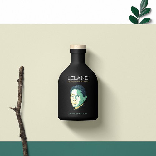 Restaurant artwork with the title 'Leland Eating and Drinking House'