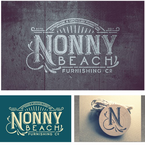 Distressed logo with the title 'Vintage logo design'