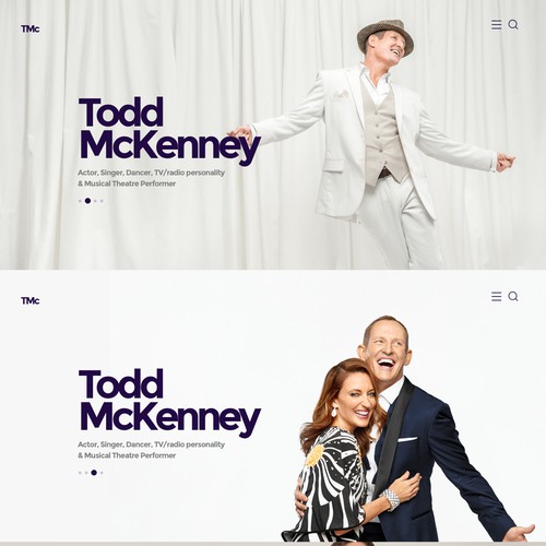 Profile design with the title 'Website Design for Performer'