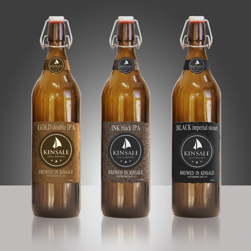 Brown label with the title 'beer label'