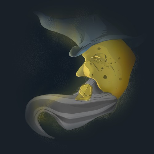 Moon artwork with the title 'Man in The Moon'