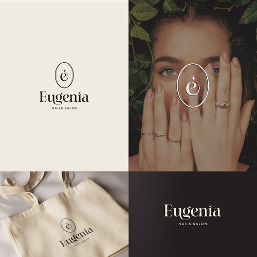 Nail logo with the title 'Nails Salon Logo'