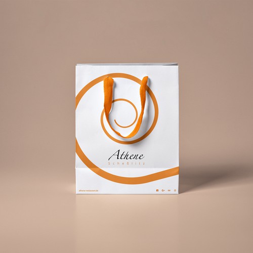 Restaurant packaging with the title 'Modern shopping bag for a restaurant'