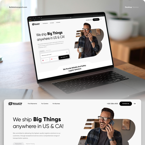 HTML5 design with the title 'Logistic Services Concept '