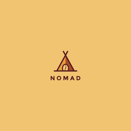 Road trip logo with the title 'Logo for Nomad Cafe'