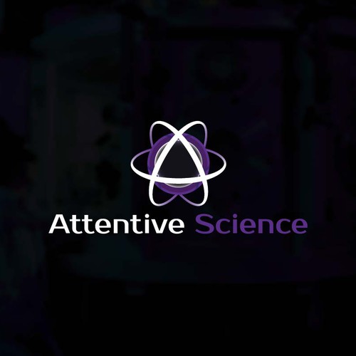 Atom design with the title 'Science research company'