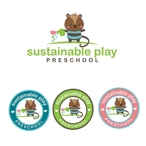 Preschool design with the title 'Cute and adorable logo for the preschool'