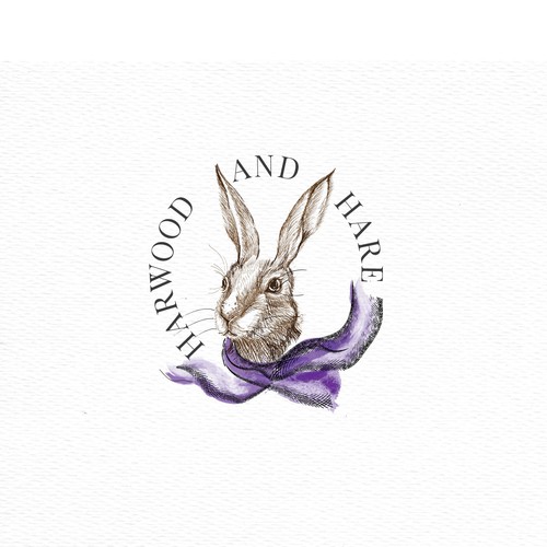 Scarf design with the title 'Sketched logo design'