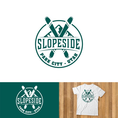Ski logo with the title 'Slopeside'