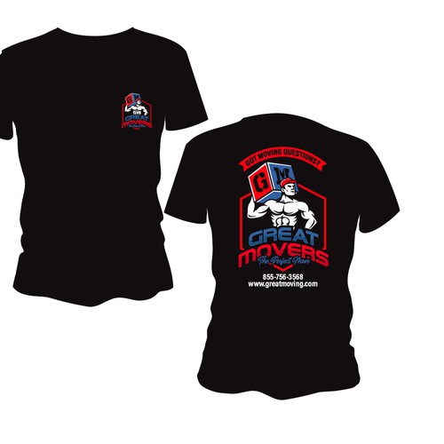 Construction t-shirt with the title 'GREAT MOVERS T-Shirt and logo design'