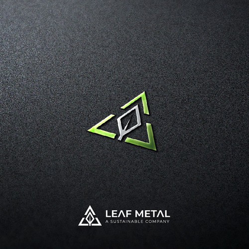Metallic logo with the title 'Leaf Metal'