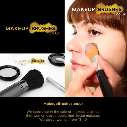 Makeup logo with the title 'make up brush'