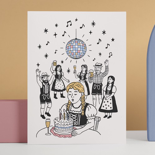 Birthday design with the title 'Einladung zum 30-jährigen Jubiläum'