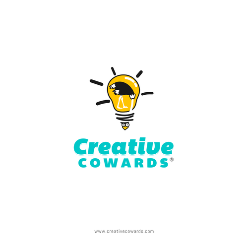 Bulb design with the title 'A creative company with a creative logo'