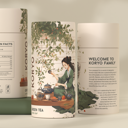Korean design with the title 'Koryo Tea'