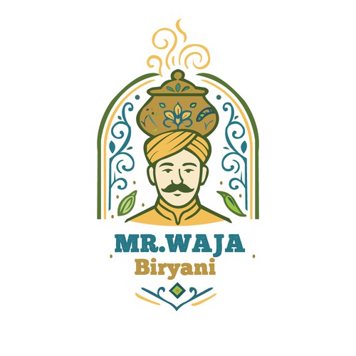 Cultural logo with the title 'Biryani Logo'