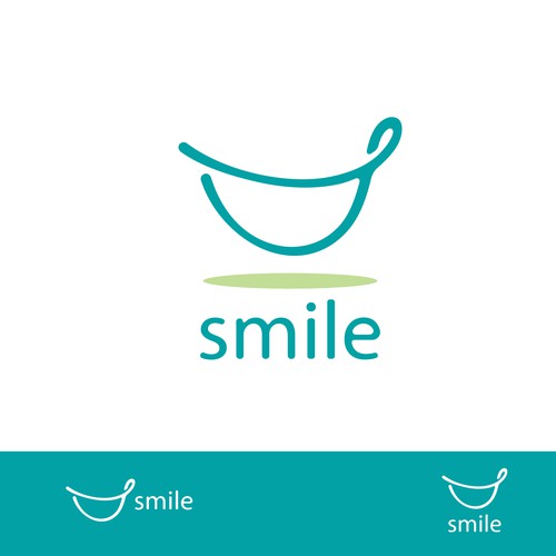Smile logo with the title 'Design logo/brand for SMILE Orthodontics & Pediatric Dentistry - SIMPLE, STRONG, CLEAN'