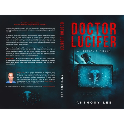 Novel book cover with the title 'Doctor Lucifer'