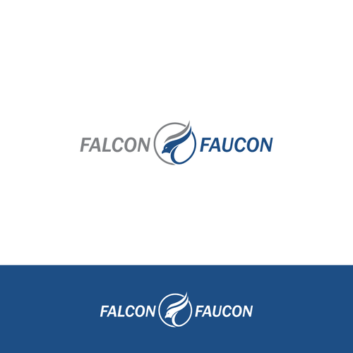 F logo with the title 'Falcon and Faucon'