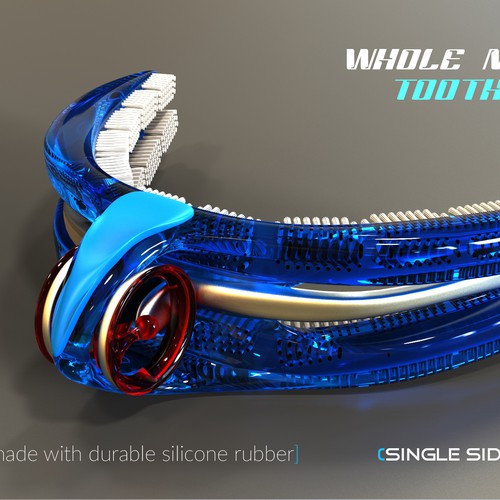 Prototype design with the title 'Concept Art - Futuristic Toothbrush'