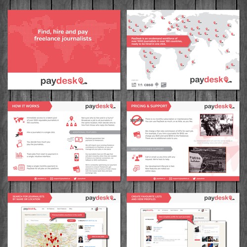 PDF design with the title 'Sales document for Paydesk'