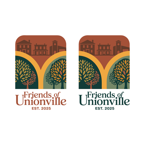 Volunteer logo with the title 'Historic Village Non-Profit Logo - Friends of Unionville'