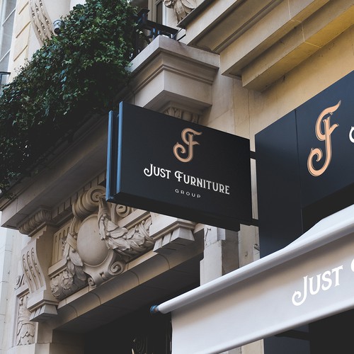 Home furnishing logo with the title 'Logo concept for Just Furniture'
