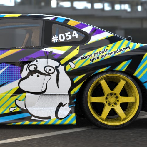 Pokémon design with the title 'Car wap - drift rocket'