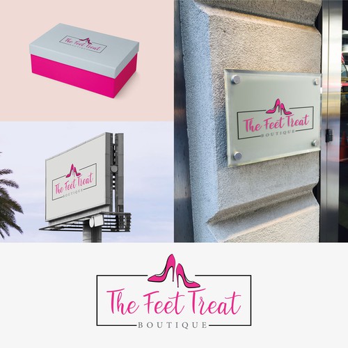 Shoe logo with the title 'Logo for womwn shoes boutique'