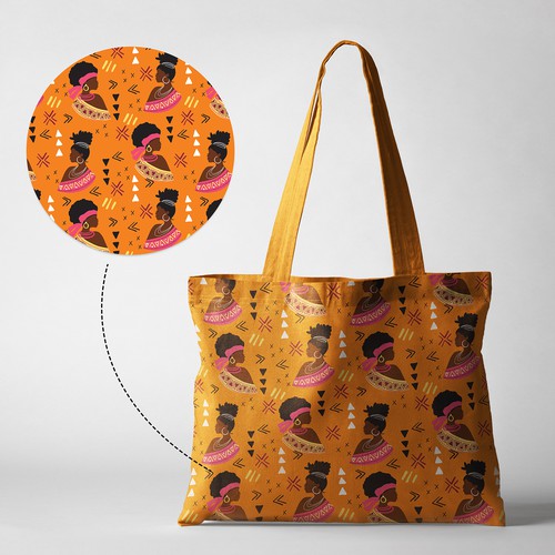 African American design with the title 'Textile design pattern'