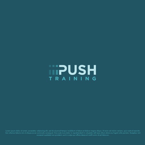 Personal logo with the title 'bold logo for push training'