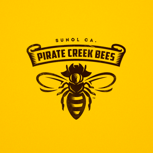 Bee Logo Brand Ir / Wood Burning Beekeeper Iconcustom Branding