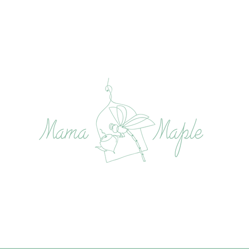 Dragonfly design with the title 'Mama Maple'