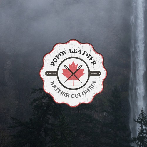 Leather logo with the title 'Popov Leather'