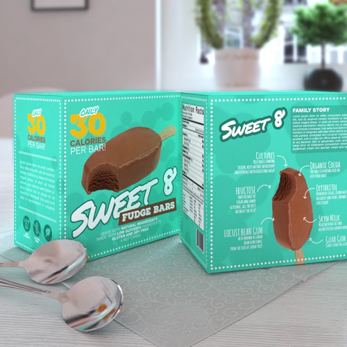 Sweets packaging with the title 'Sweet 8 Design'