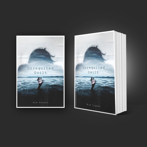 Death design with the title 'Creating a book cover novel on the subject of suicide, guilt and remorses'