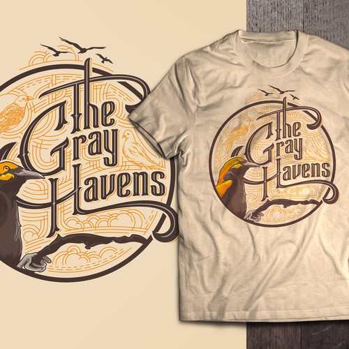 Bird t-shirt with the title 'Typographic Tshirt Design'