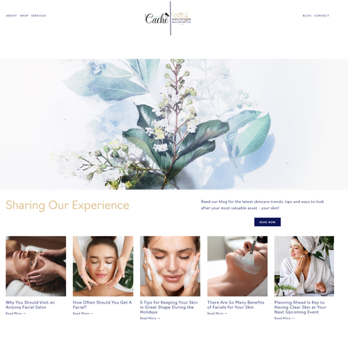 Face design with the title 'Website - Boutique Salon'