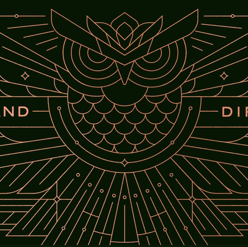 Envelope design with the title 'Owl Envelope Illustration'