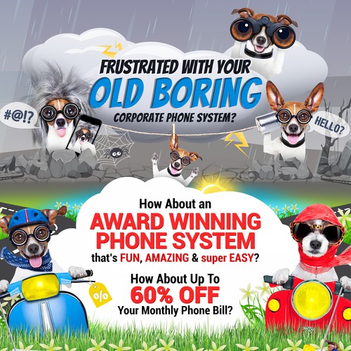 Ad design with the title 'Flyer forTopDog Phone'