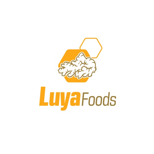 Ginger logo with the title 'Logo Luya Foods'