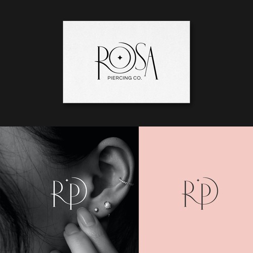 Jewelry brand with the title 'Piercing Salon Logo'