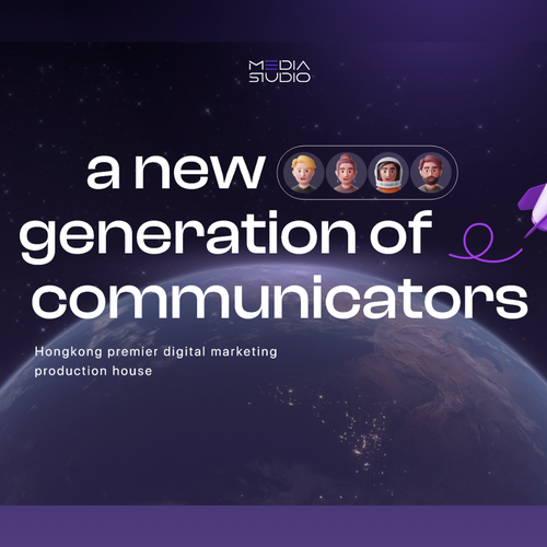 Space website with the title 'Space-themed creative agency homepage'