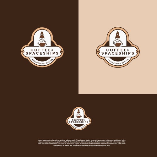 Spaceship logo with the title 'Coffee & Spaceships'