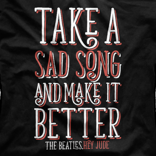 Feminine t-shirt with the title 'Beatles Song Excerpt T-Shirt'