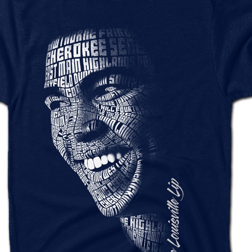 Typographic t-shirt with the title 'Muhammad Ali Typography'