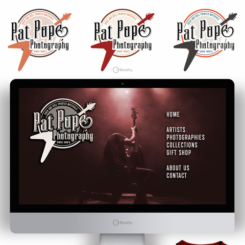 Rock logo with the title 'Pat Pope Photography'