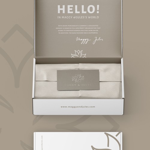 Carton packaging with the title 'SHIPPING BOX for clothes'