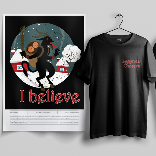 Christmas t-shirt with the title 'Legends Chasers T-shirt'